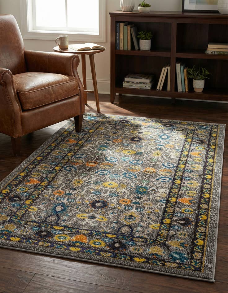 Detail image of 3' 3 x 5' 3 Washable Fleur Rug