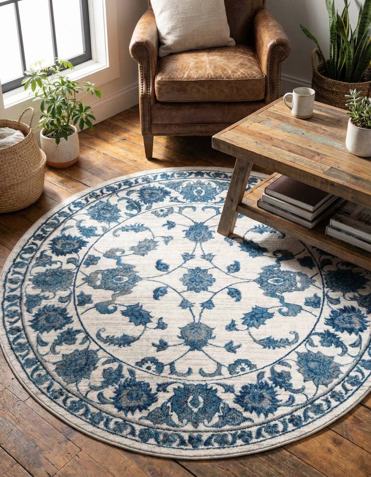 Detail image of 6' x 6' Boston Round Rug