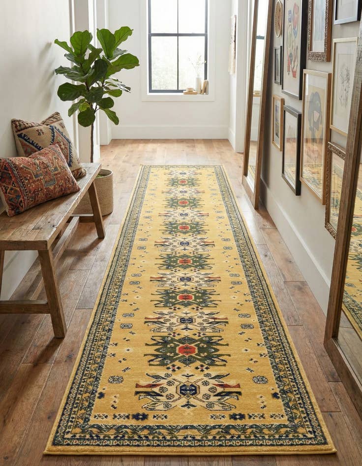 Detail image of 3' x 16' 5 Heris Runner Rug