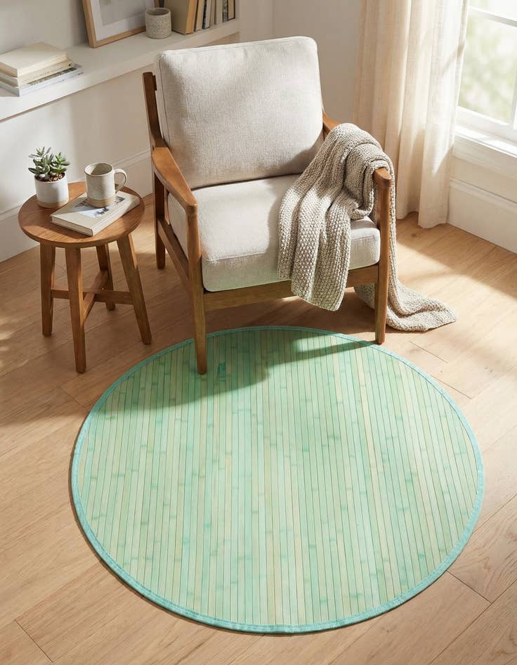 Detail image of 3' 3 x 3' 3 Bamboo Round Rug