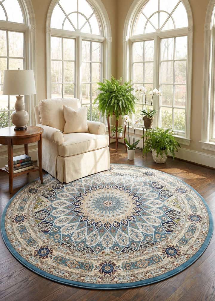 10' x 10' Nain Design Round Rug