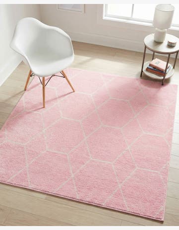 5' 3 x 5' 3 Trellis Frieze Square Rug