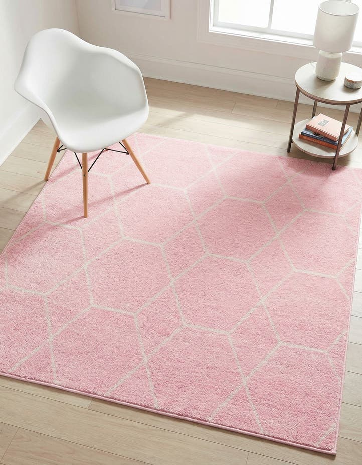5' 3 x 5' 3 Lattice Frieze Square Rug