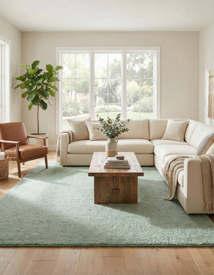 Detail image of 10' x 13' Solid Frieze Rug