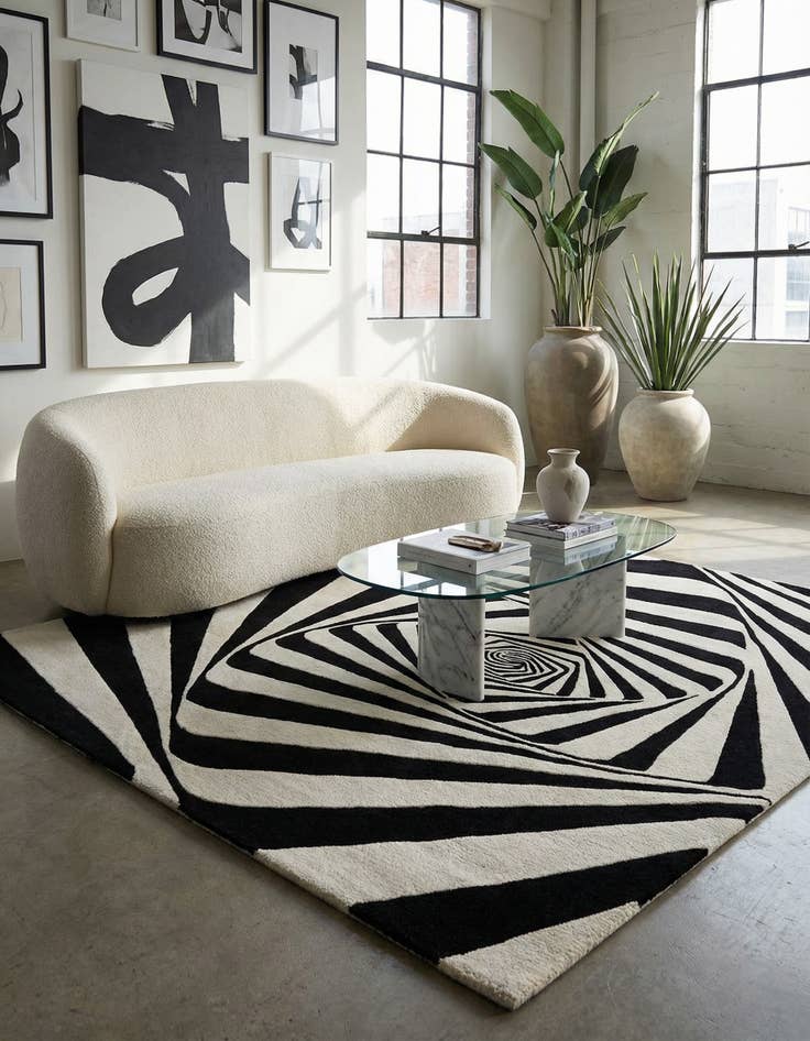 Detail image of  7' 10 x 7' 10 Vortex Wool Square Rug