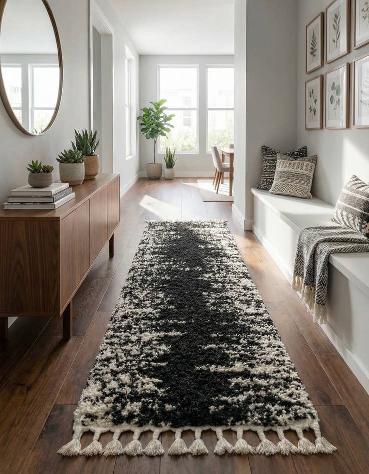 Detail image of  2' 7 x 12' Serenity Shag Runner Rug