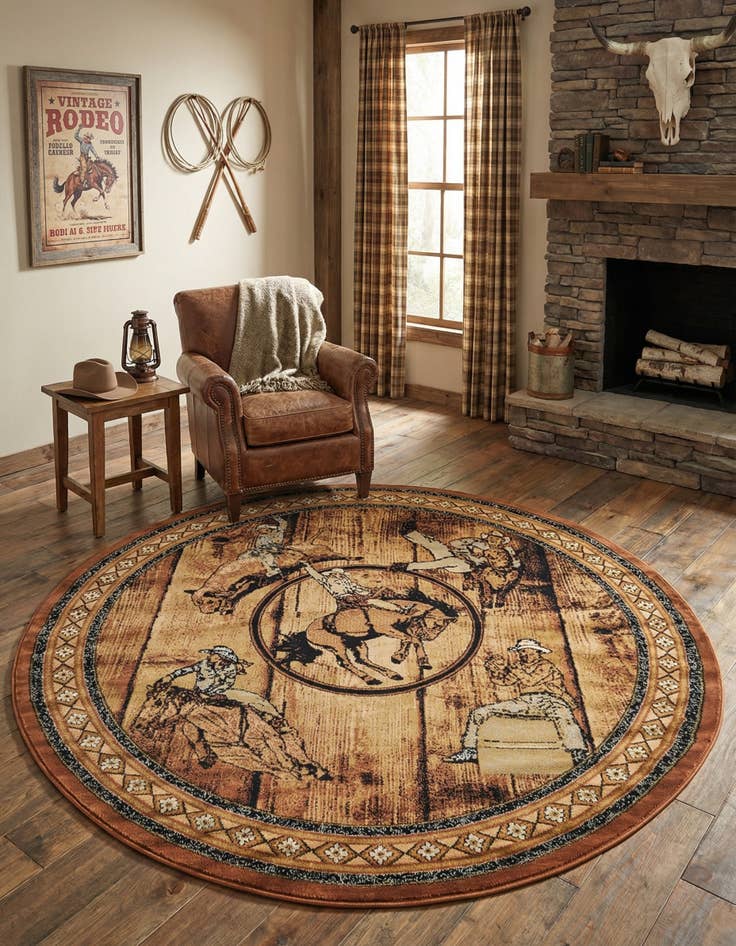 Detail image of 7' 10 x 7' 10 Pioneer Round Rug