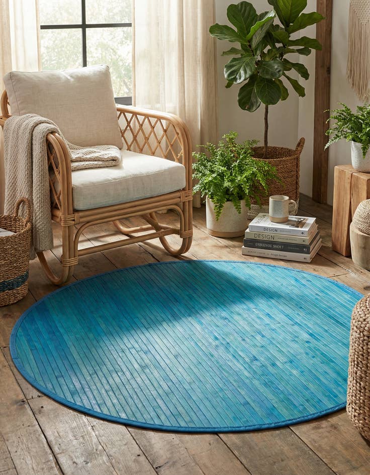 Detail image of 3' 3 x 3' 3 Bamboo Round Rug