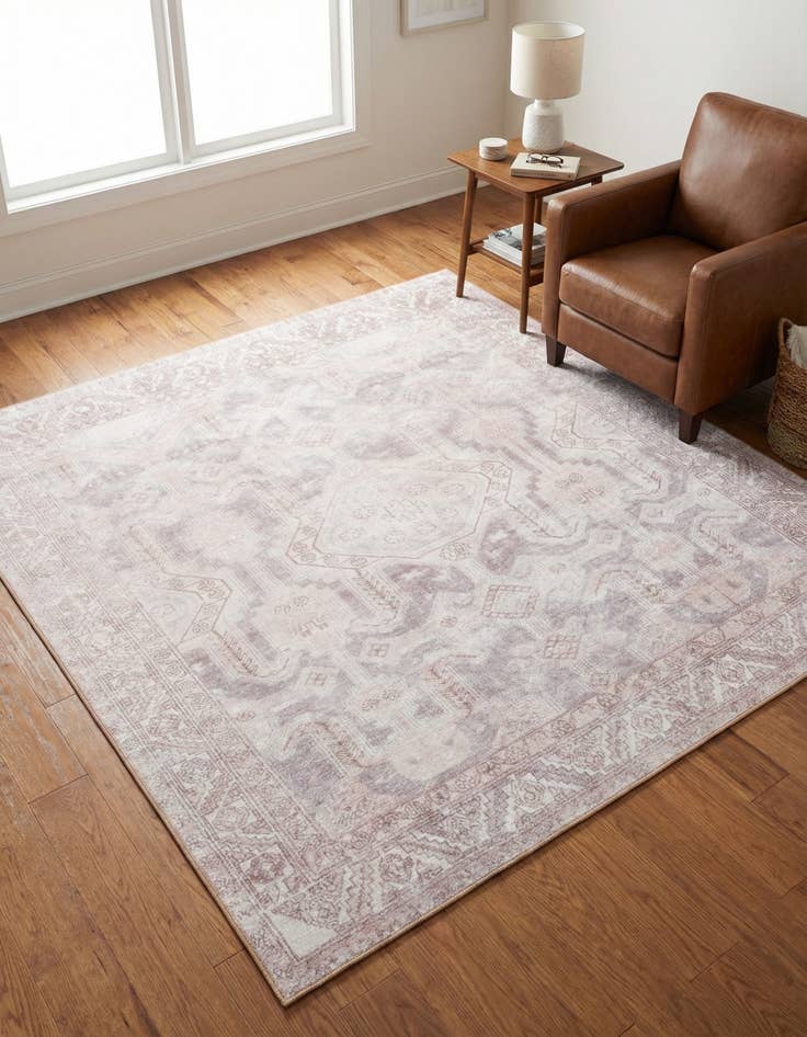 Detail image of 7' 6 x 7' 6 Washable Timeless Square Rug