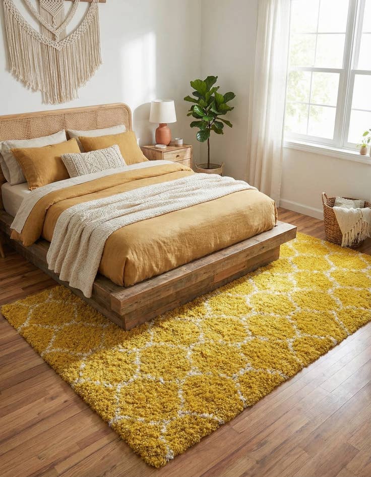 Detail image of 6' x 9' Trellis Shag Rug