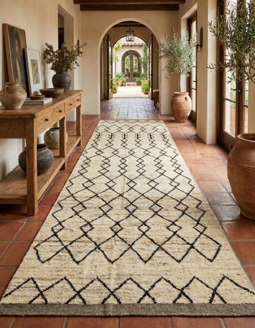 4' 4 x 15' Hand Knotted Moroccan Wool Runner Rug