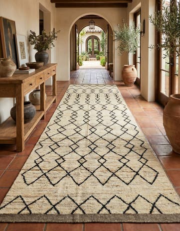 4' 4 x 15' Hand Knotted Moroccan Wool Runner Rug