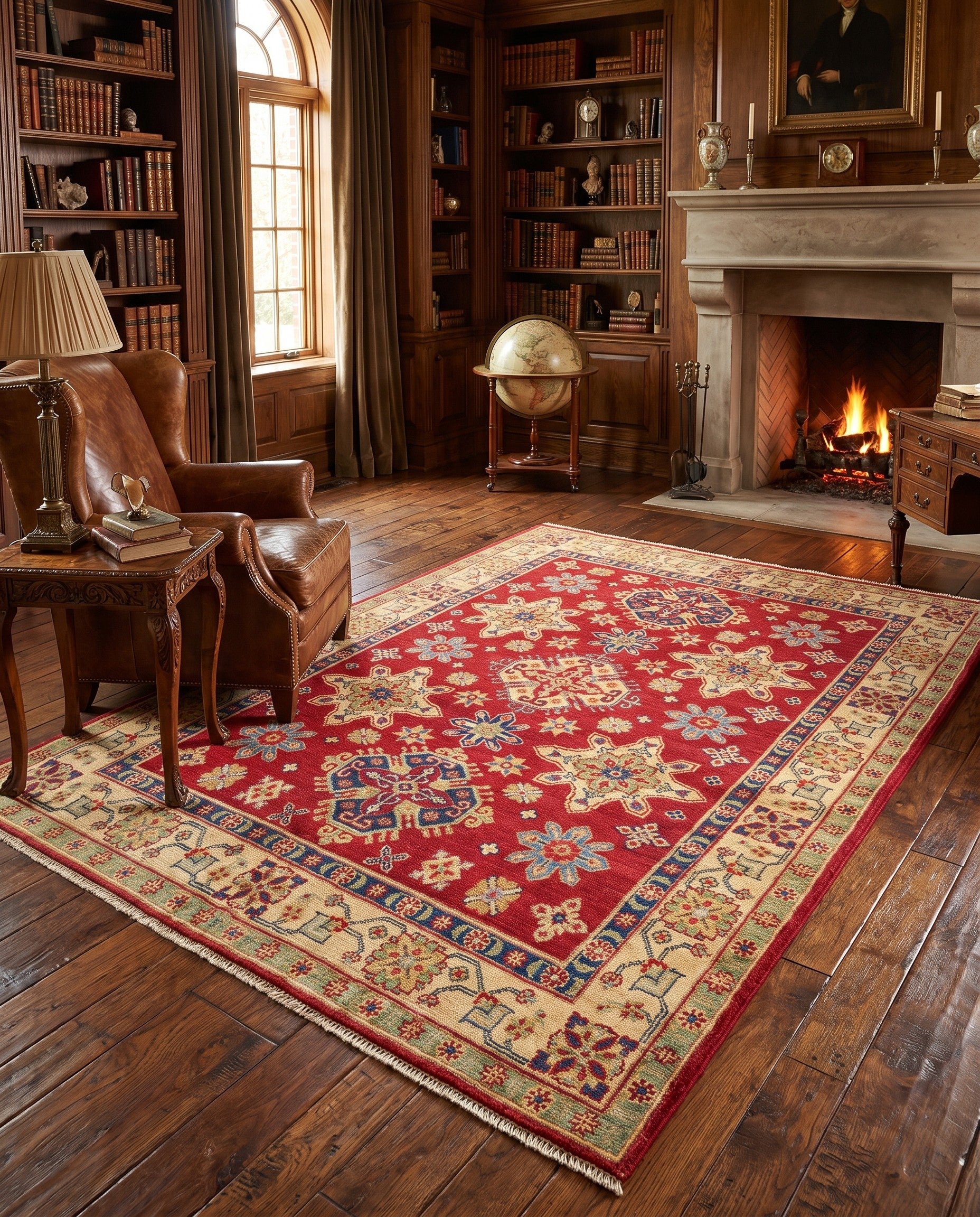 150cm x 215cm Hand Knotted Kazak Rug
