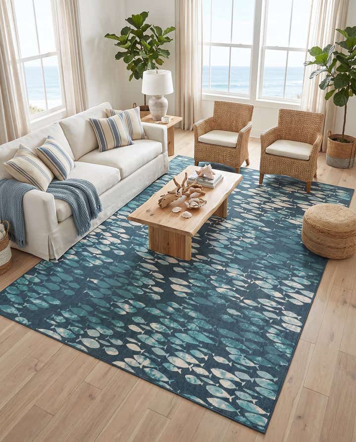305cm x 430cm Easy-Clean Coastal Indoor / Outdoor Rug