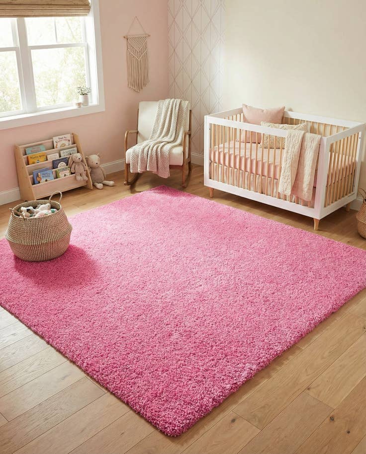 Detail image of 7' 10 x 7' 10 Solid Shag Square Rug