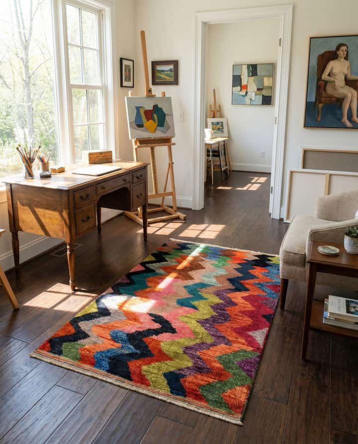 2' 8 x 4' 3 Hand Knotted Balouch Wool Rug