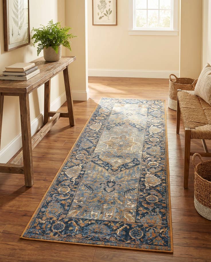 Detail image of 2' x 6' Easy-Clean Traditional Indoor / Outdoor Runner Rug
