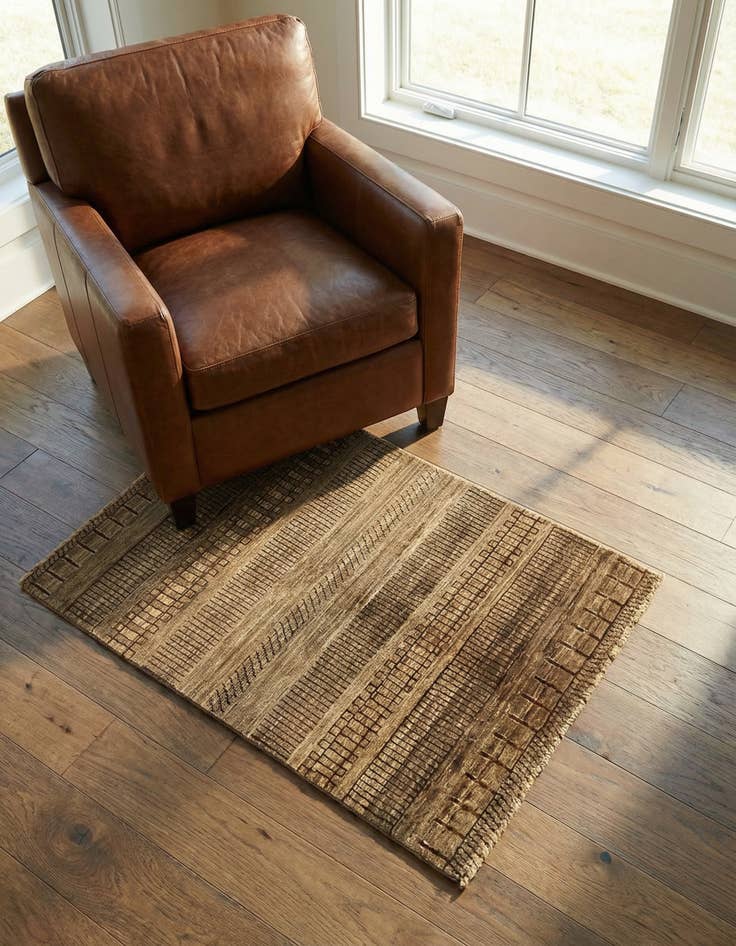 Detail image of 2' 8 x 4' 2 Hand Knotted Modern Ziegler Rug