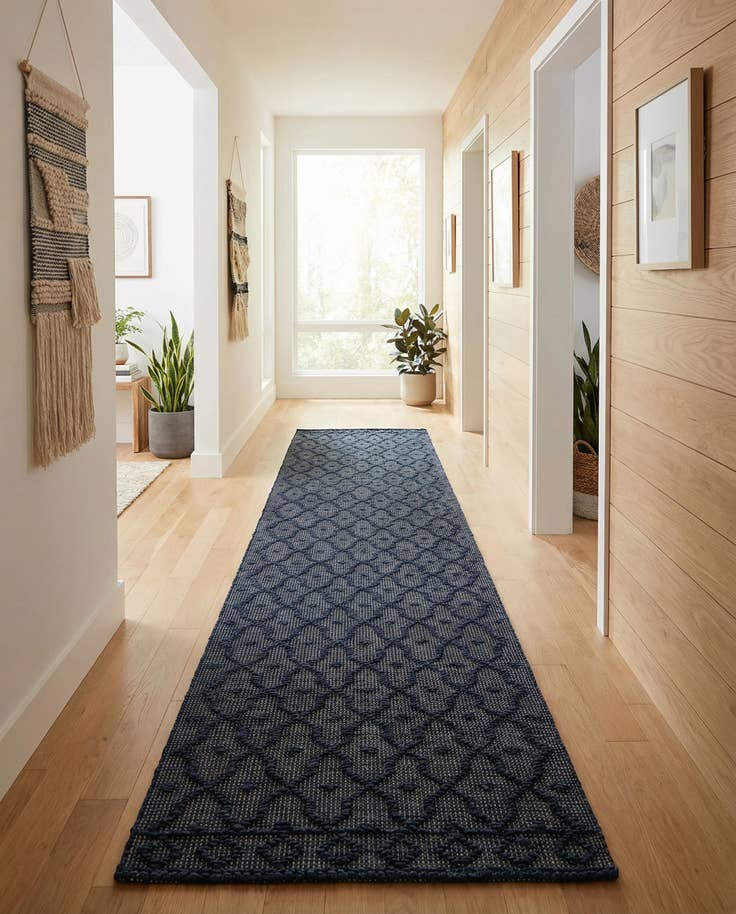 Detail image of 2' 7 x 13' 11 Hand Woven Larsa Jute Runner Rug