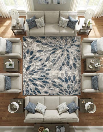Gray Charleston Square Rug