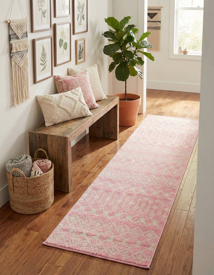 Detail image of 2' x 7' Moroccan Trellis Runner Rug