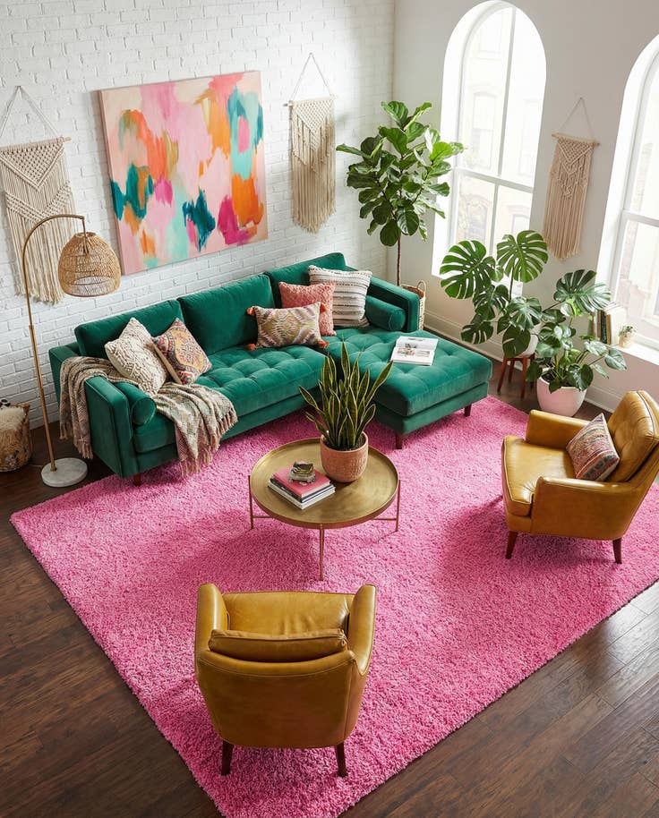 Detail image of 9' x 12' Solid Shag Rug