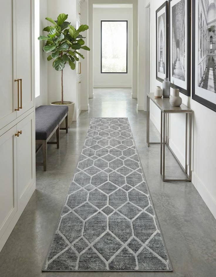 Detail image of  3' x 19' 8 Lattice Trellis Runner Rug