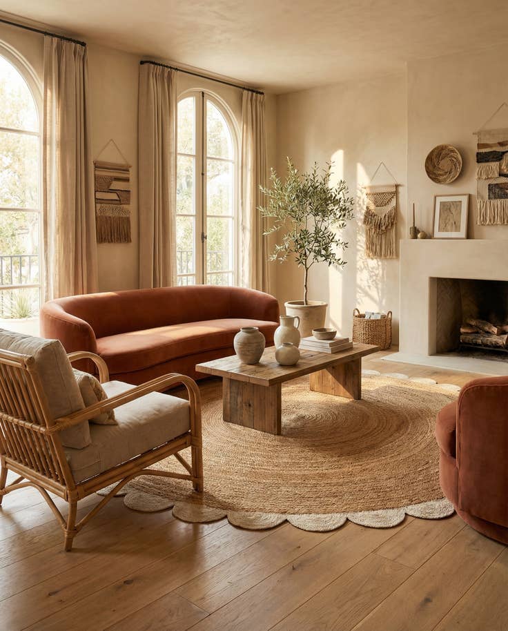 Detail image of 8' x 8' Handmade Scallop Braided Jute Round Rug