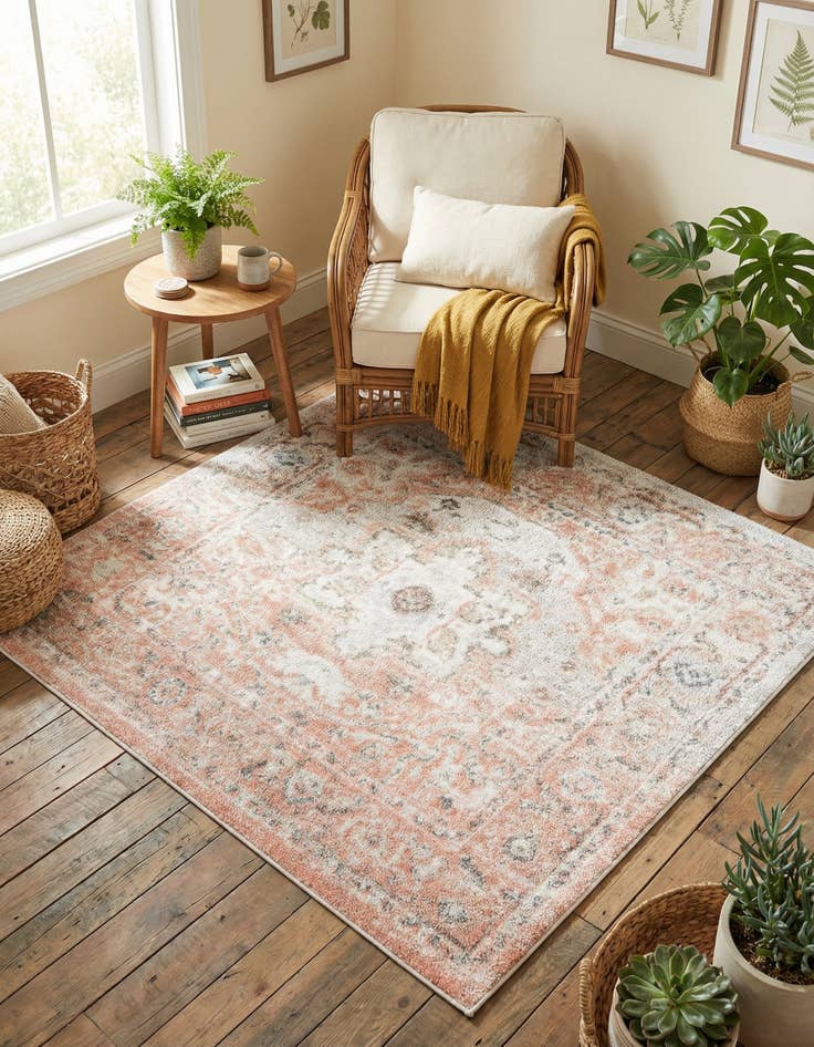 Detail image of 4' x 4' Madeline Vintage Square Rug