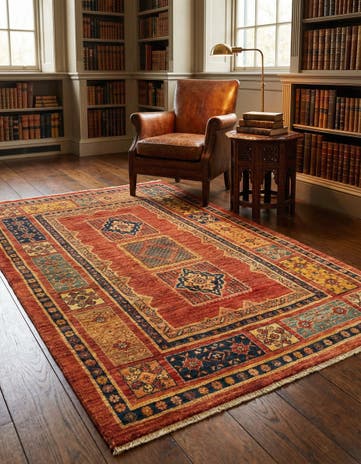 3' 7 x 5' 4 Kashkuli Wool Rug