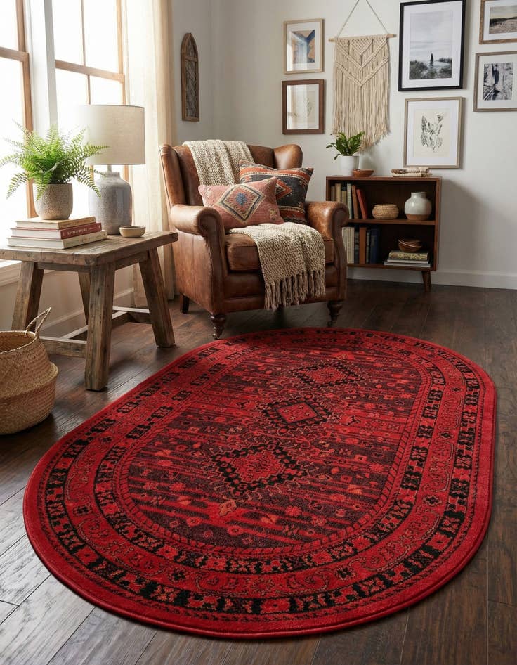 Detail image of  3' x 5' 3 Bokhara Oval Rug