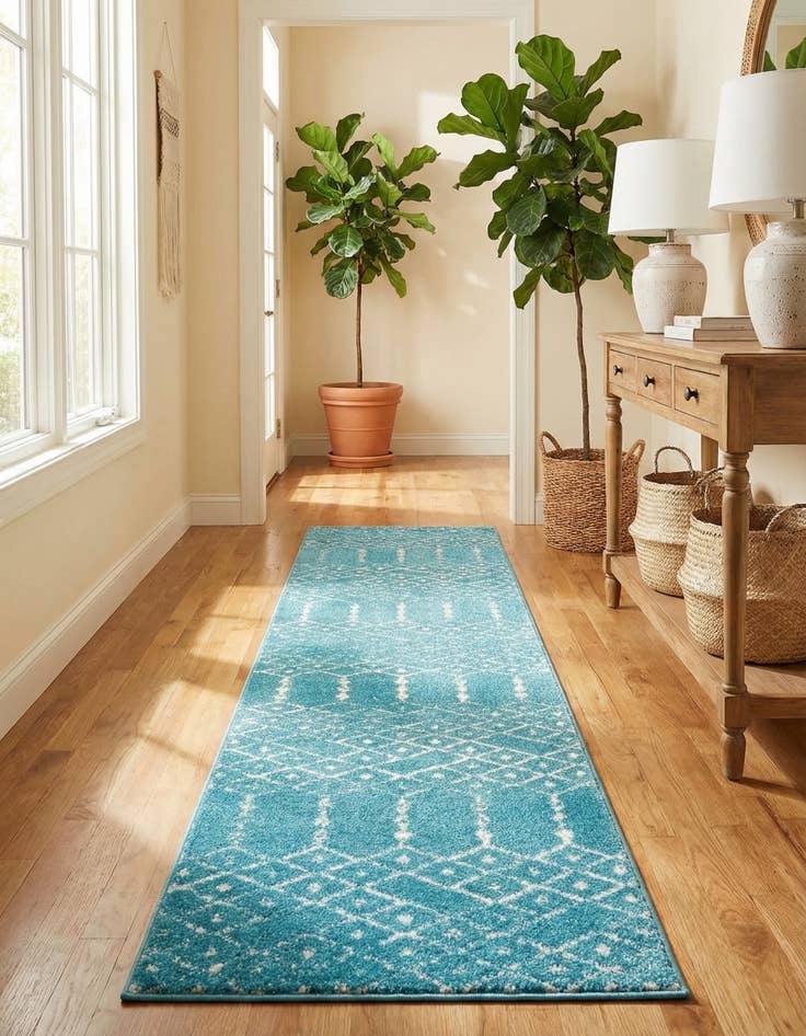 Detail image of 2' x 9' 10 Paxon Trellis Runner Rug