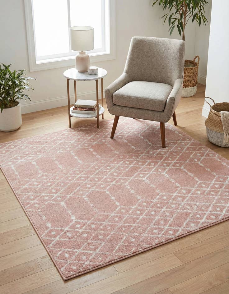 Detail image of 5' 3 x 5' 3 Paxon Trellis Square Rug