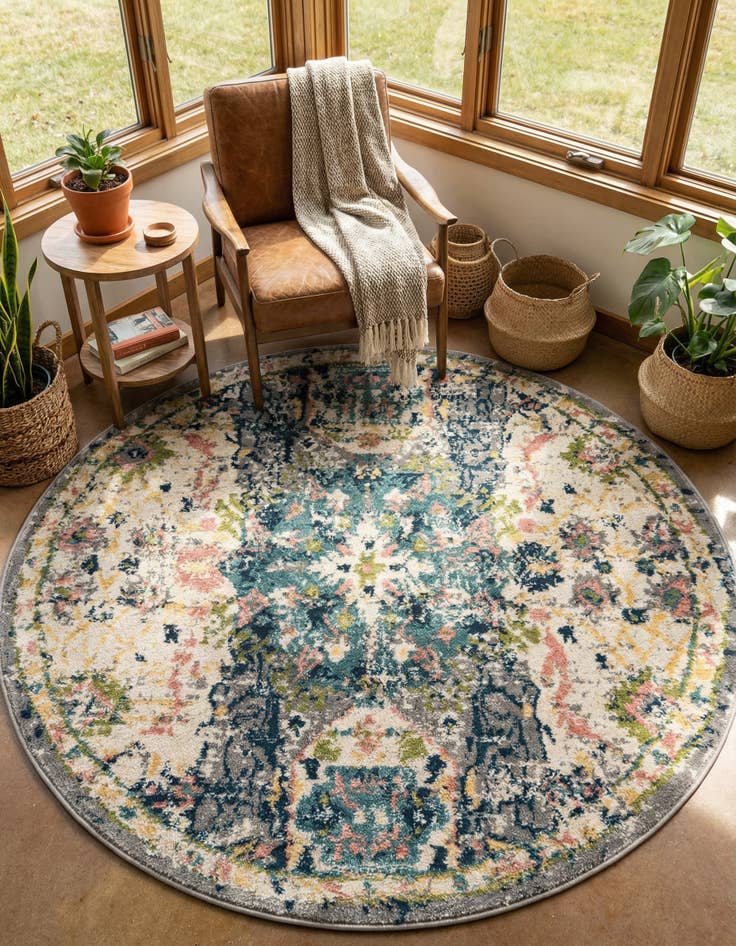 Detail image of 4' 1 x 4' 1 Charleston Round Rug