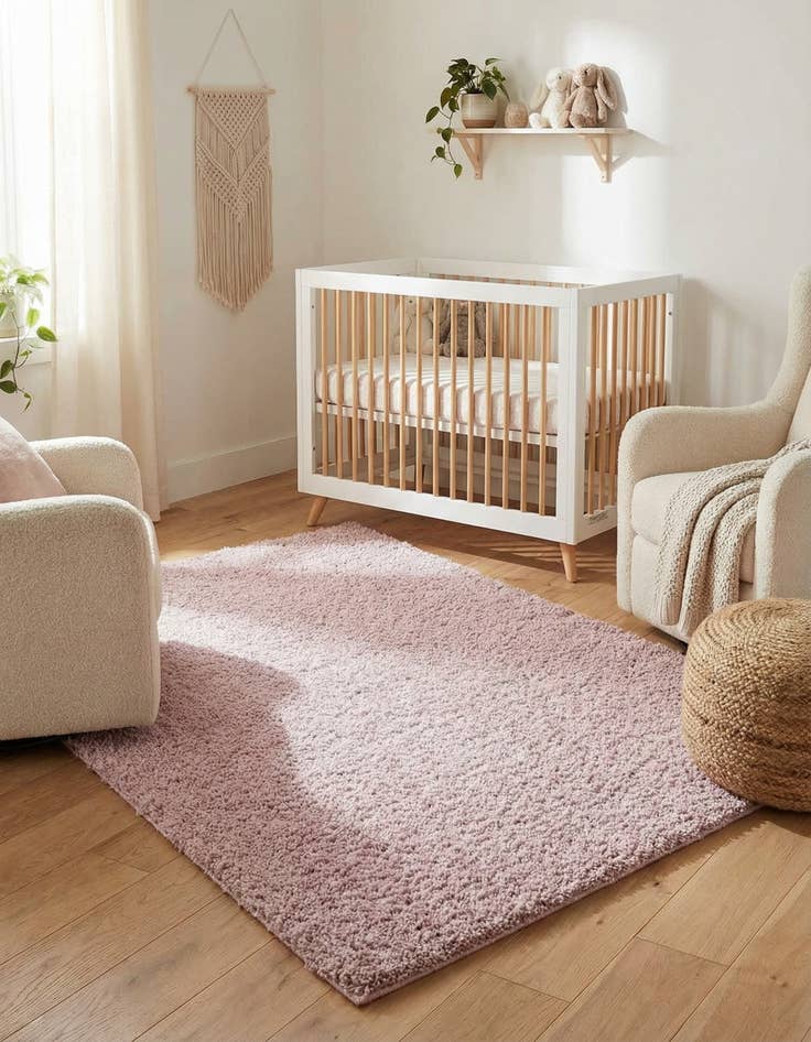 Detail image of  3' 3 x 5' 3 Soft Solid Shag Rug