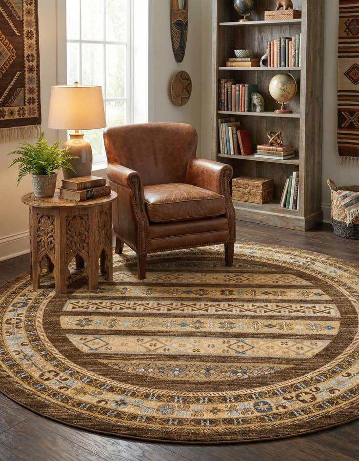 Detail image of  8' x 8' Kashkuli Gabbeh Round Rug