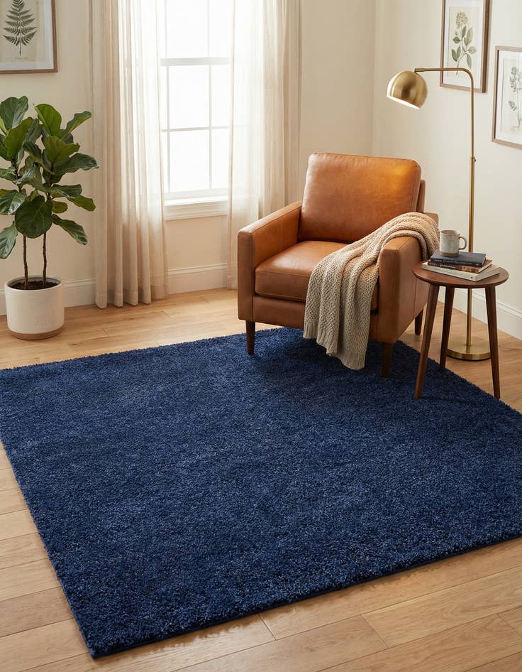 Detail image of 5' 3 x 5' 3 Solid Frieze Square Rug