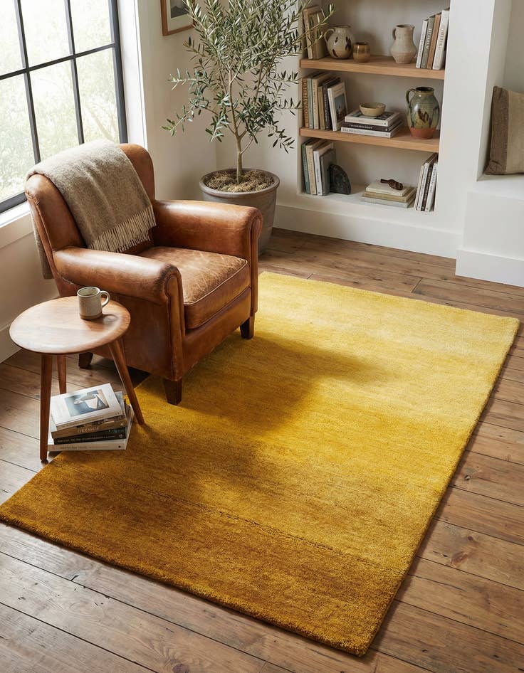 Detail image of 4' 1 x 6' Hand Knotted Kashkuli Gabbeh Wool Rug