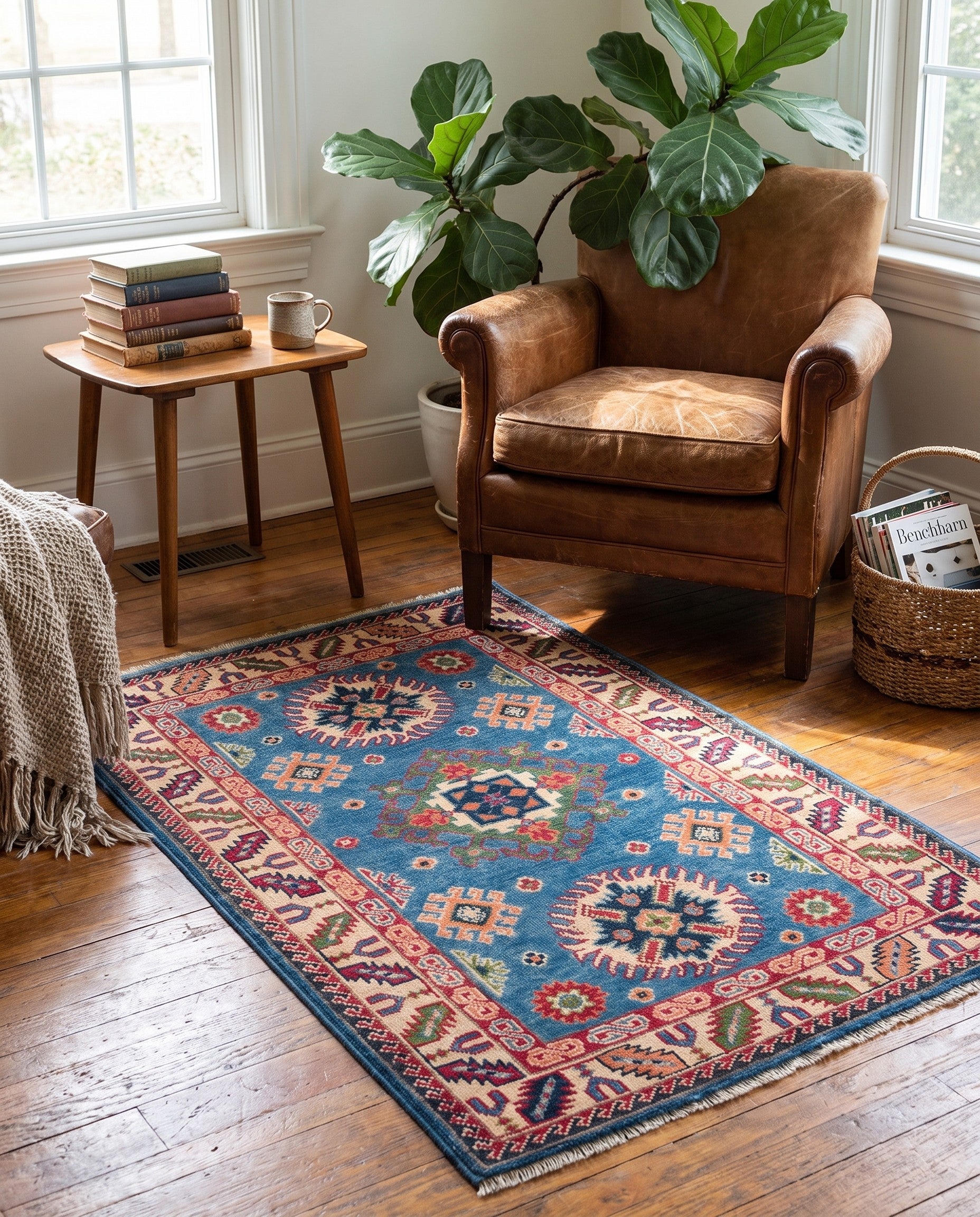Detail image 3 of 10: 2' 7 x 4' 2 Hand Knotted Kazak Rug