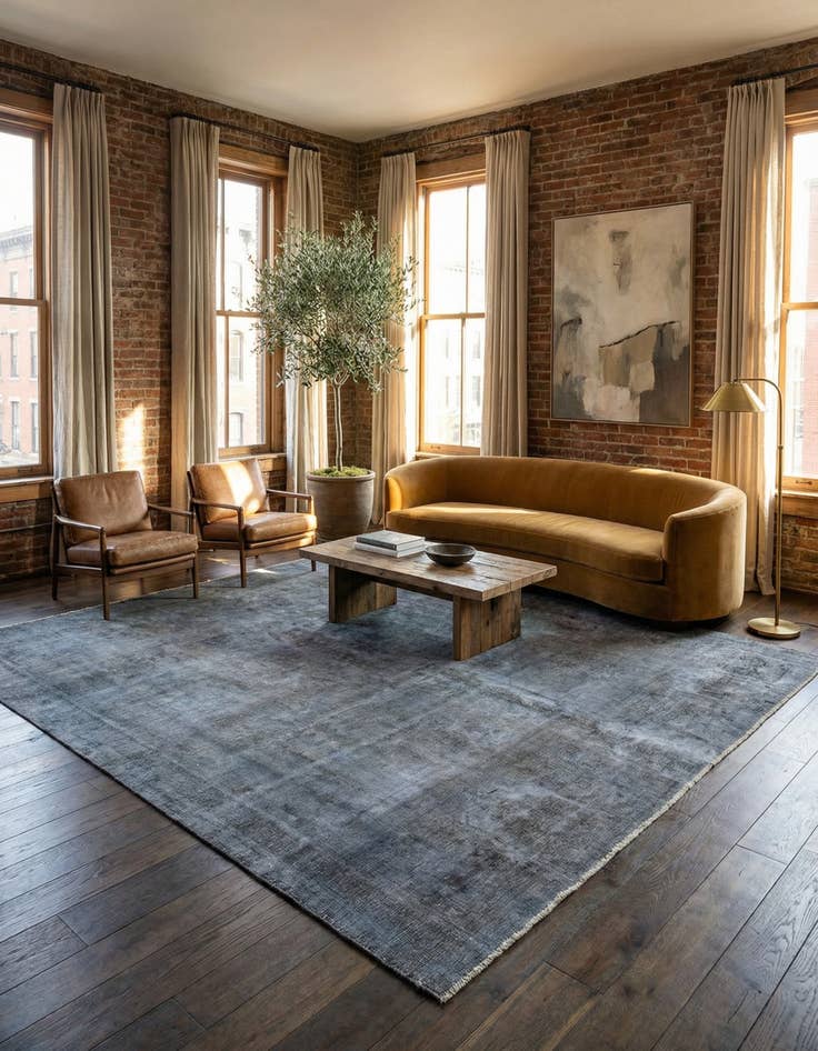 Detail image of 8' 1 x 8' 3 Hand Knotted Ultra Vintage Persian Wool Square Rug