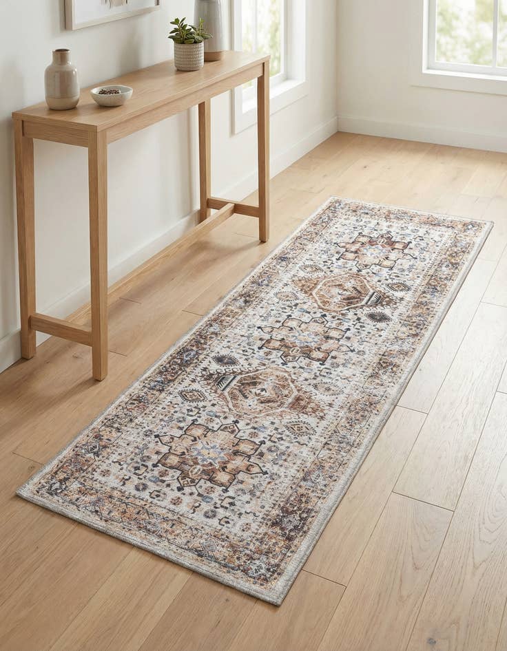 Detail image of 2' x 5'  Washable Yara Runner Rug