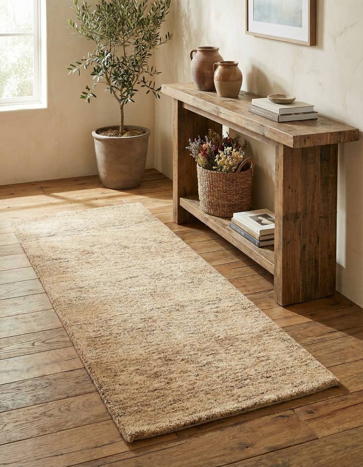 Detail image of 2' 4 x 4' 8 Hand Knotted Kashkuli Gabbeh Wool Runner Rug