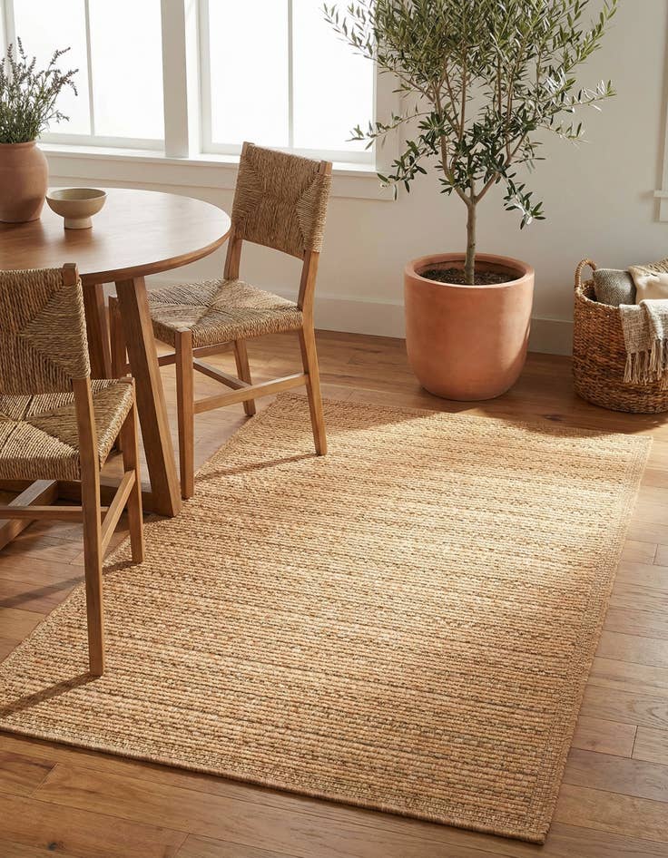 Detail image of 3' 3 x 5' Washable Border Indoor / Outdoor Rug