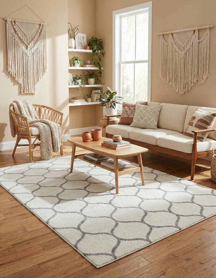 Detail image of 6' x 9' Trellis Frieze Rug