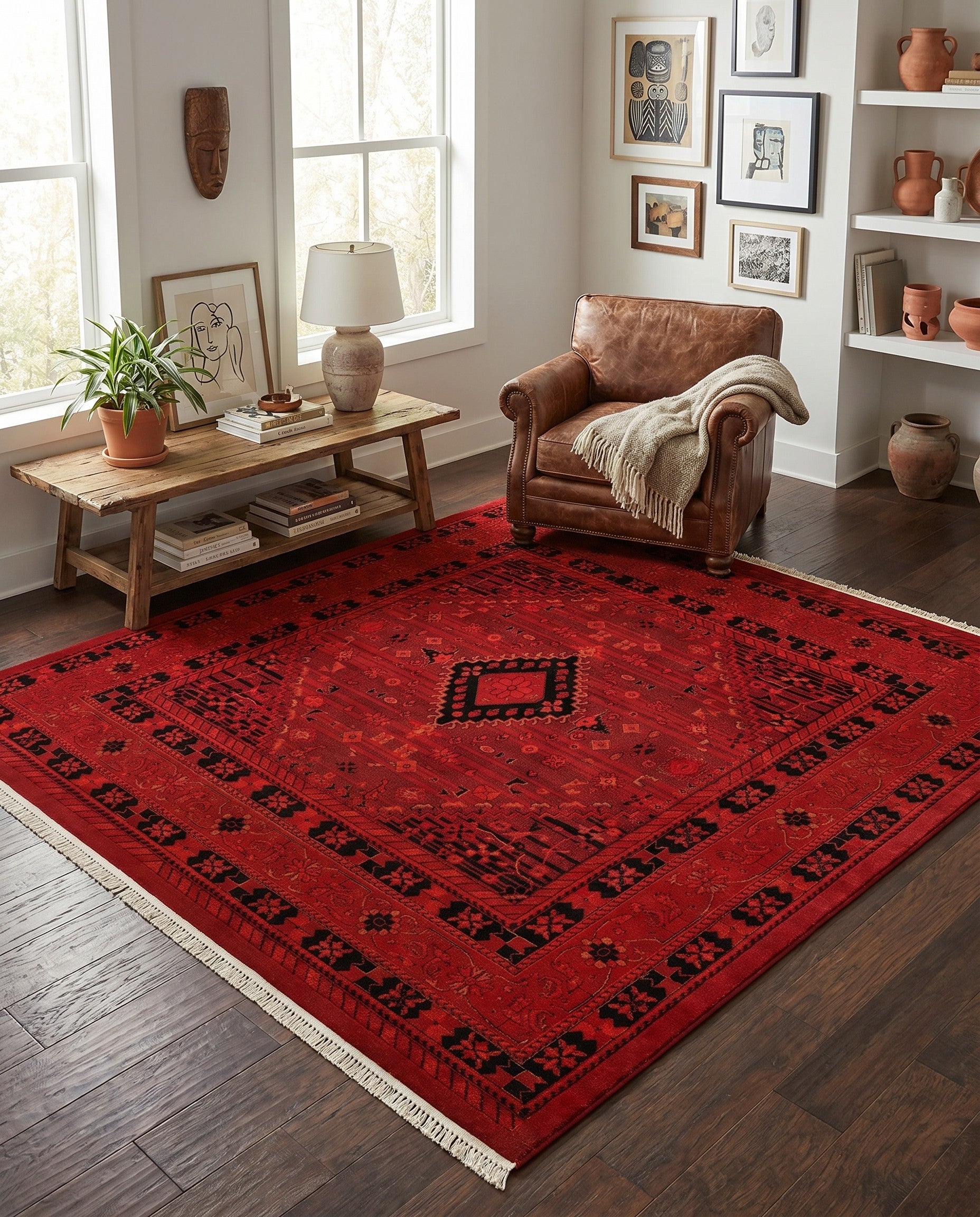 7' 10 x 7' 10 Bokhara Square Rug