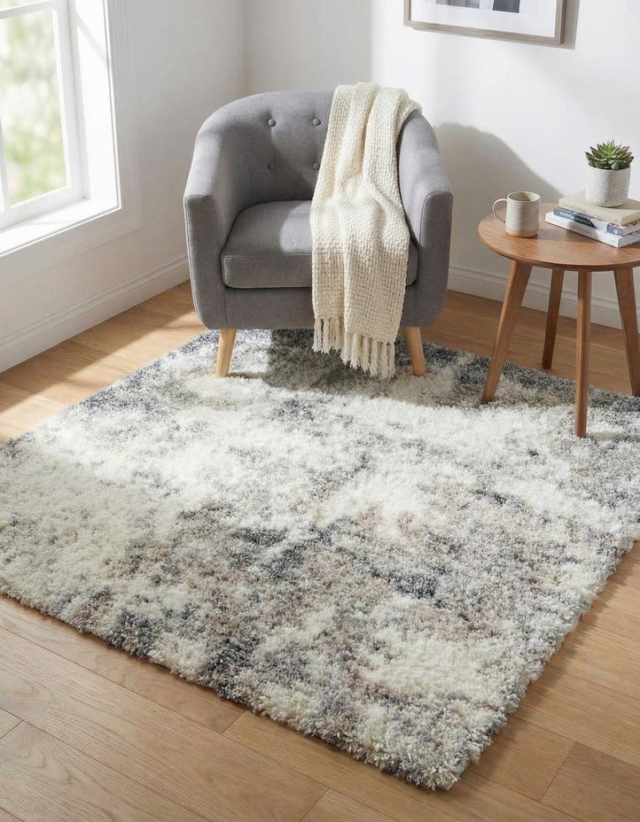 5' x 5' Soft Touch Shag Square ...