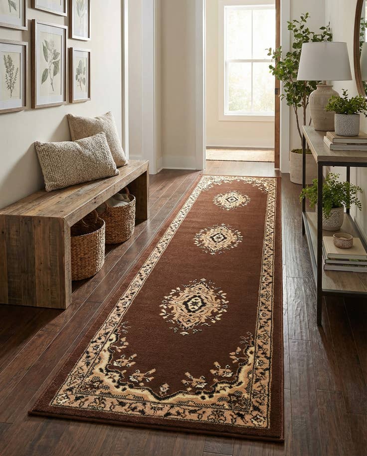 Detail image of 2' x 8' 2 Mashad Design Runner Rug