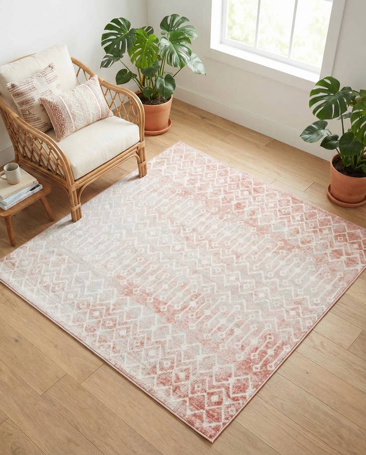 Detail image of 6' x 6' Bohemian Trellis Square Rug