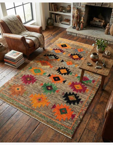 4' 2 x 5' 10 Hand Knotted Balouch Wool Rug