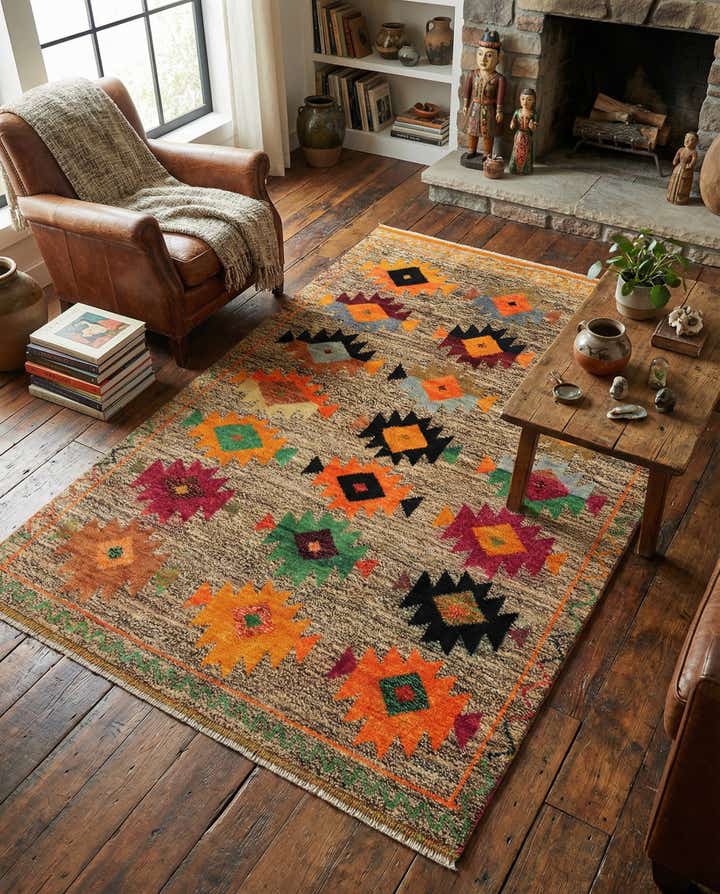 4' 2 x 5' 10 Hand Knotted Balouch Wool Rug